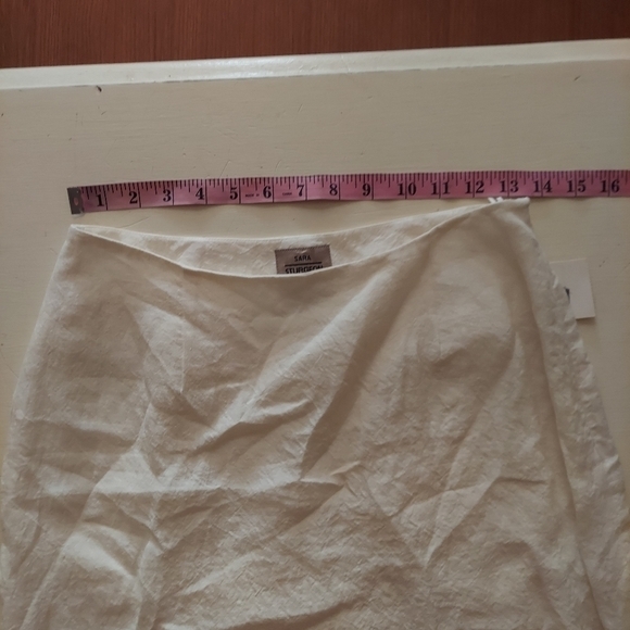 Sara Sturgeon Made in England Linen Pencil Skirt in Eggshell Sz 2 - Picture 5 of 8